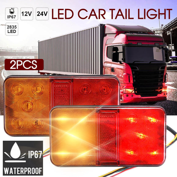 2x LED TRAILER LIGHTS TAIL LAMP STOP INDICATOR 12V&24V VOLT 4WD 4X4 CAMPER UTE