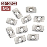 M3 M4 M5 Drop in Tee T-nuts 2020 T-slot For Aluminium Profile Extrusion 3D Print