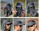 Mens Neck Flap Hat Wide Brim Cap Face Unisex Hiking Fishing UV Sun Protection