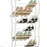 36 Pairs Over The Door 12 Tiers Stackable Storage Shoe Rack Holder