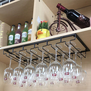 8/6/5/4/3 Slots Wine Glass Rack Holder Hanger Hanging Bar Storage Drying Rack AU