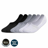 3/6/12 Pairs No Show Socks Men Black Grey White With Silicone Heel Grip