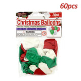 60PCS Party Supplies Decoration Christmas Snowman & Tree Balloons