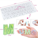 172x Alphabet Number Pendant Necklace Jewelry Silicone Resin Mould Casting Craft