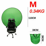 110-142CM Pop-up Green Screen Round Background Cloths+LED Light Room Photography