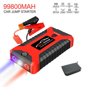 Portable 99800mAh Car Jump Starter Vehicle Booster Power Bank Battery Auto 12V