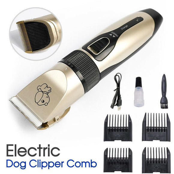 Dog Clipper Comb Set Hair Trimmer Blade Cat Pet Grooming Horse Cordless Electric