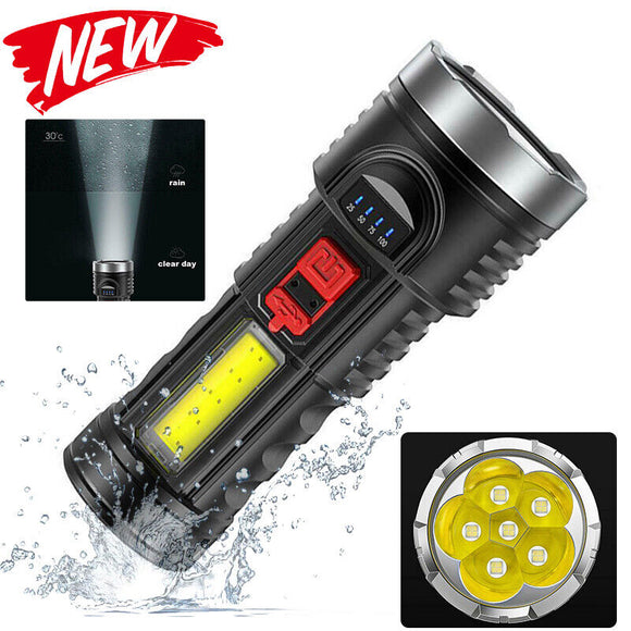 1x Super Bright Torch Led Flashlight USB Rechargeable Tactical Lamp