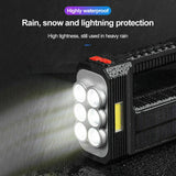 Solar LED Torch USB Rechargeable COB LED Work Light Camping Hiking Lamp Bright