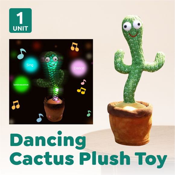 Dancing Cactus Plush Toy Doll Electronic Recording Shake With Song Funny Gift