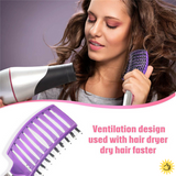 Nylon Bristle Detangling Boar Hair Brush Head Scalp Massage Vented Comb