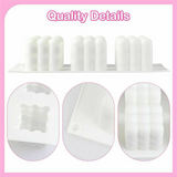 DIY 6 Candles Mould Soy Wax Candle Mold Aromatherapy Candle 3D Silicone Moulds