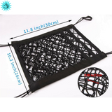 Elastic Mesh Black Net Bag Between Car Seat Organizer Holder Rear Cargo Pocket