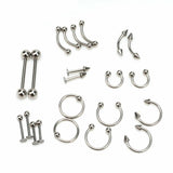 41 Pcs Professional Body Piercing Tool Kit Ear Nose Navel Nipple Needles Set