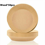 50/100pcs 16cm Air Fryer Parchment Baking Oil Paper Bowl Round Non-Stick Liner
