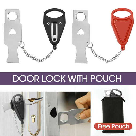 Portable Door Lock Hardware Security Safety Travel Hotel Home Portable Safe Lock