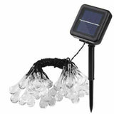 7m 50LED Solar Powered Fairy String Light Raindrop Outdoor Party Decor Tree Lamp