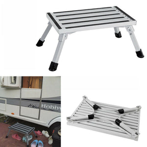 200KG Portable Folding Aluminium Step Caravan Accessories Ladder Stool Trailer