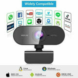 Webcam Full HD 1080P Web Camera Built-in Microphone USB PC Mac Computer Laptop