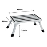 200KG Portable Folding Aluminium Step Caravan Accessories Ladder Stool Trailer