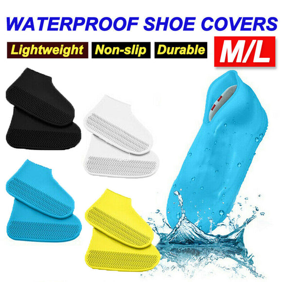 SHOE COVER WATERPROOF Silicone Non Slip Rain Water RUBBER Foot Boot Overshoe