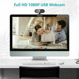 Webcam Full HD 1080P Web Camera Built-in Microphone USB PC Mac Computer Laptop