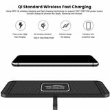 Car QI Wireless Fast Charging Charger Mat Non-Slip Pad Holder For Smart Phones