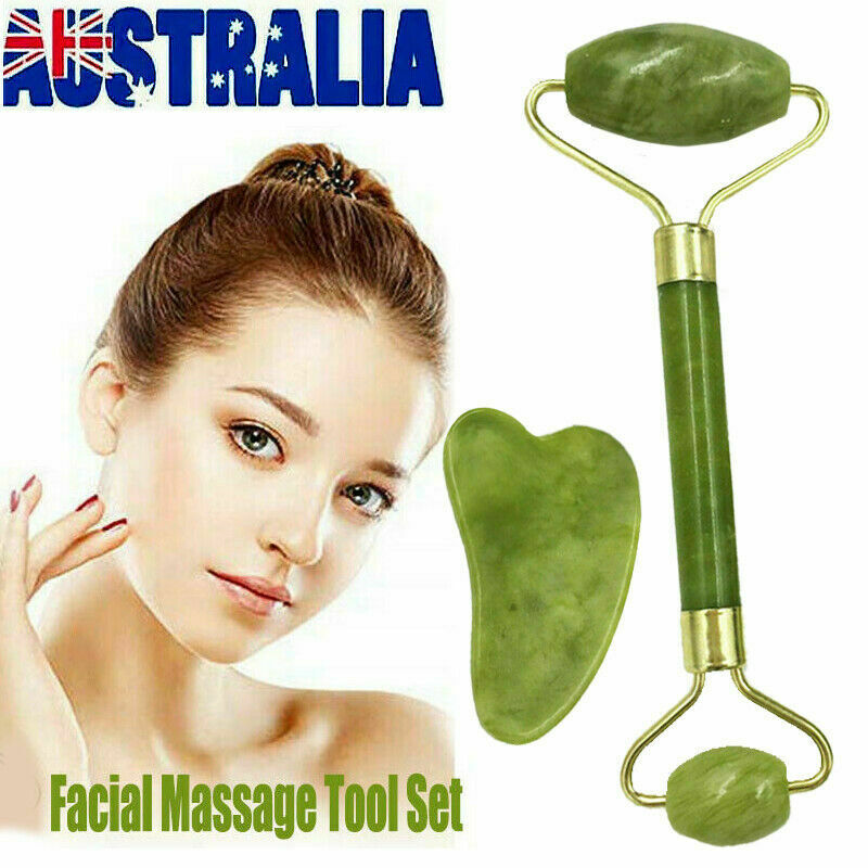 Jade Face Massage Roller Facial Massager Beauty Tool Body Eye Neck Han ...