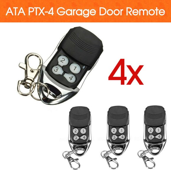 4x Remote Control For ATA PTX-4 SecuraCode Compatible Garage Door Replacement