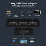 4K 1080P 5 Port HDMI HDTV Auto Switch Switcher Selector Splitter Hub iR Remote