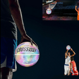 Holographic Glowing Reflective Basketball Luminous Flashing for Night Sport