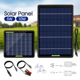 10W 5W Solar Panel Kit 12V Trickle Car Battery Charger Waterproof Boat