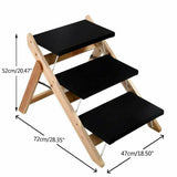 3 Steps Foldable Pet Dog Cat Ramp Portable 2-in-1 Stairs Ladder Cover Ozstock