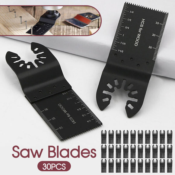 30PCS Oscillating Multi Tool Blade Saw Blades Wood Metal Cutter For Dewalt Fein