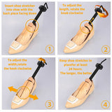 2-Way Wooden Shoes Stretcher Expander Shoe Timber Unisex Bunion Plugs