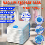 10pcs Vacuum Storage Bags Space Saver Seal Compressing Medium L0 Jumbo Supersize
