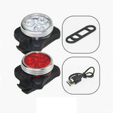 Waterproof Bicycle Bike Lights Front Rear Tail Light Lamp USB Rechargeable IPX4