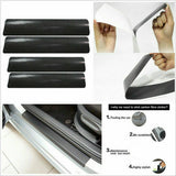 4D Carbon Fiber Car Sticker Door Sill Side Scuff Plate Anti Scratch Protector