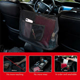 Upgraded Car Net Pocket Handbag Mesh Holder Purse Organizer Seat Side Storage