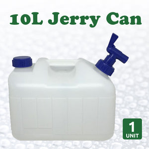 Water Jerry Can 10L White Plastic Food Grade Camping