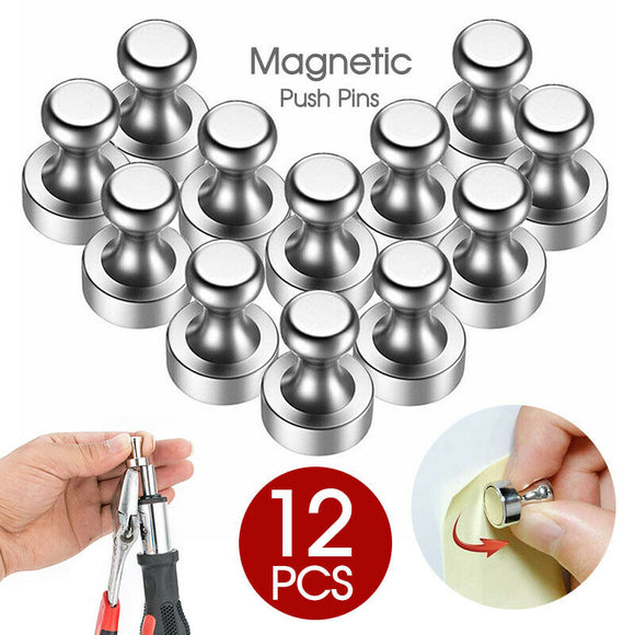 12X Mini Strong Fridge Magnets Neodymium Magnetic Crafts Whiteboard Push Pins