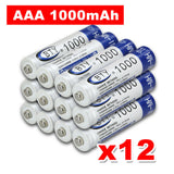 4-20x Rechargeable Battery NI-MH 1.2V 3000mAh AA/1000mAh AAA Recharge Batteries