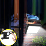 160LED Solar Powered PIR Motion Sensor Light Outdoor Garden Security Flood Lamp