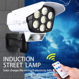 Sensor Solar Outdoor Camera LED Light Fake Security CCTV Cam with Motion