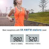 FM/AM Mini Radio Pocket Receiver Portable Digital LCD Stereo Earphone Set USB