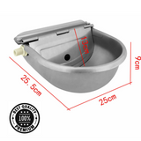 Stainless Water Trough Bowl Automatic Drinking For Dog Horse Chicken Auto Fill