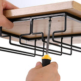 8/6/5/4/3 Slots Wine Glass Rack Holder Hanger Hanging Bar Storage Drying Rack AU