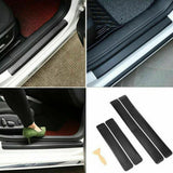 4D Carbon Fiber Car Sticker Door Sill Side Scuff Plate Anti Scratch Protector