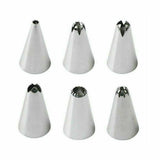6pcs Nozzle + Silicone Icing Piping Cream Pastry Bag Set Cake Decorating Tool