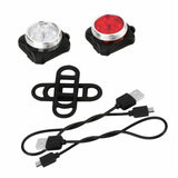 Waterproof Bicycle Bike Lights Front Rear Tail Light Lamp USB Rechargeable IPX4